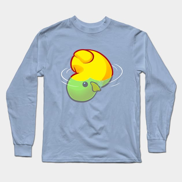 Rubber Ducky Drowning - A Sad Story in 3 Blubbs Long Sleeve T-Shirt by kgullholmen